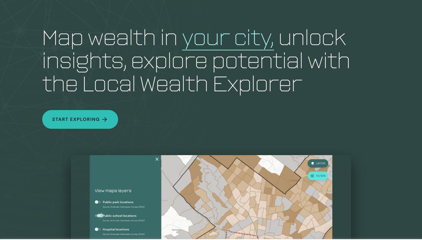 BWDC Local Wealth Explorer — census-tract-level wealth mapping